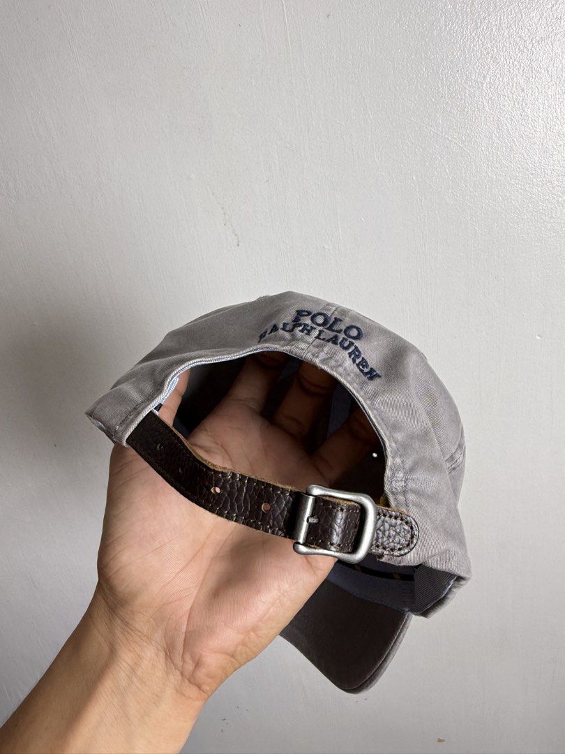 Ralph lauren leather strap grey cap (Category: Caps & Hats) located in Daraga. Submitted by casualthread (Listing ID 1453754921, Image 3). Description: Authentic No issue Ganyan talaga color niya Adult size.