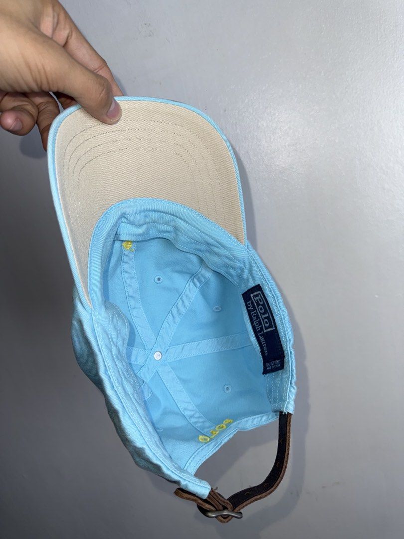 Ralph lauren sky blue leather strap cap (Category: Caps & Hats) located in Daraga. Submitted by casualthread (Listing ID 1453755063, Image 3). Description: Authentic Like new 9.5/10 cr Adult size Solid nito.