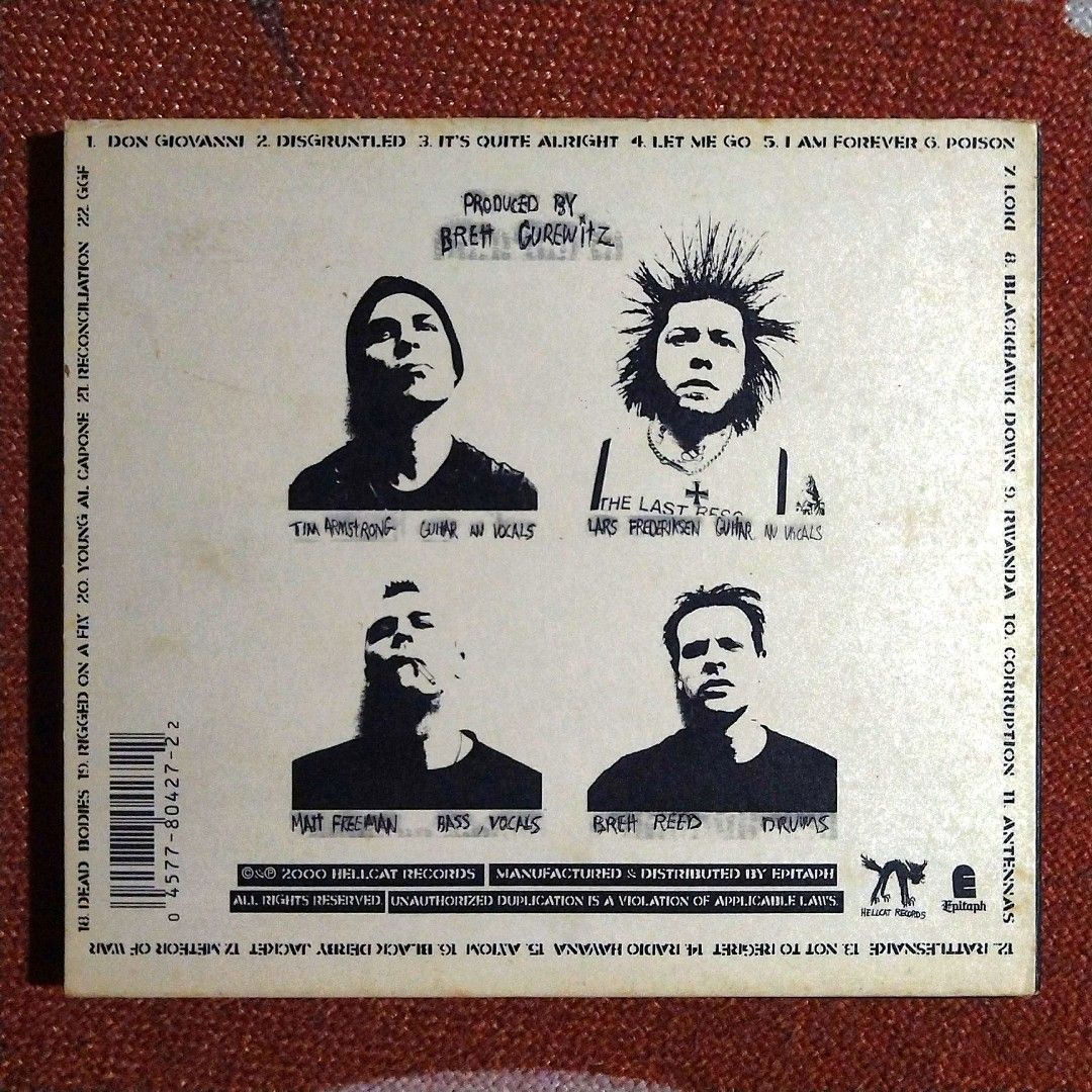 Rancid - Rancid 5 CD Album (Category: CDs & DVDs) located in Taguig. Submitted by znarfscriber (Listing ID 1453723598, Image 2). Description: Rancid Rancid 5 CD Album Made In The USA Hellcat Records 2000 Comes in 4-panel digipak with a booklet that folds out to 5x4 panels, with a poster on one side and lyrics and credits on the other. Cover: EX Media: NM RFS: Decluttering/Need Funds.