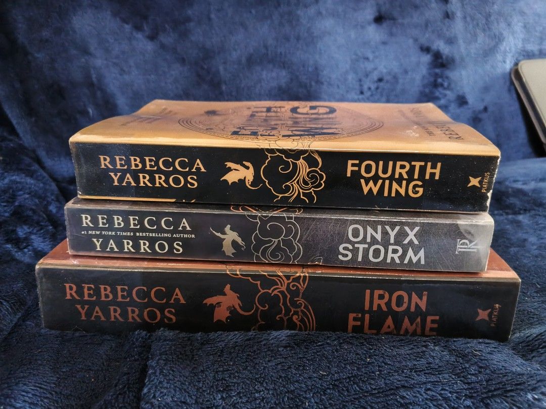 Rebecca Yarros Reprints (Category: Storybooks) located in Taytay. Submitted by eri.94 (Listing ID 1453627771, Image 2). Description: bundle Fourth Wing Iron Flame Onyx Storm.