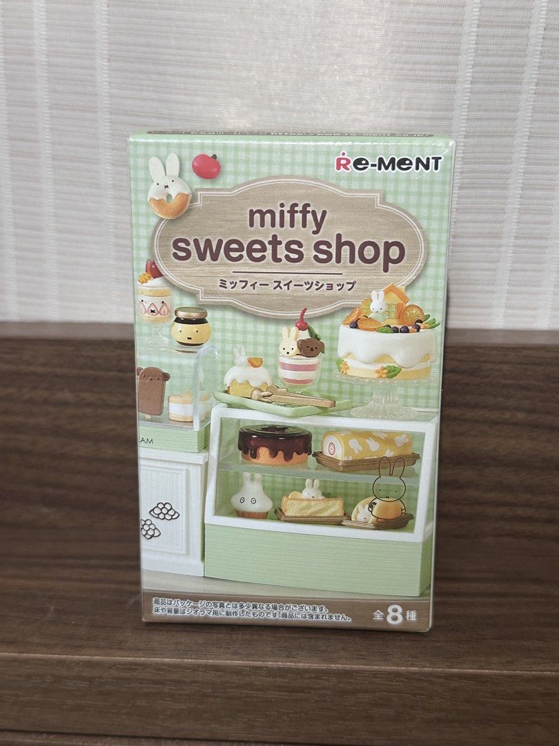 Re-Ment Miffy Sweets Shop Miniature Blind Box (Category: Designer & Blind Box Toys) located in Manila. Submitted by 0rcinuspanthera (Listing ID 1453778291, Image 1). Description: Authentic Re-Ment Miffy Sweets Shop miniature toy - BRAND NEW/SEALED MOP: Gcash MOD: Flash Express.