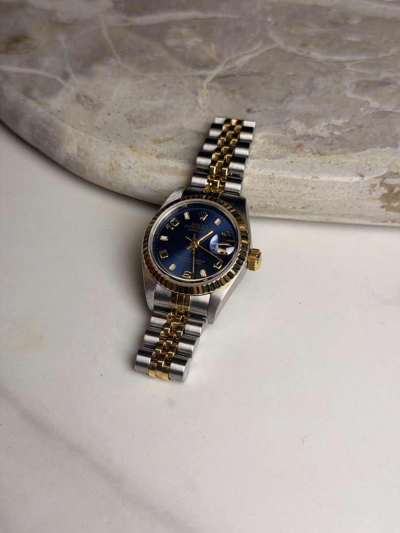 Rolex Datejust 26 (Category: Luxury Watches) located in Quezon City. Submitted by LuxPieces (Listing ID 1453726188, Image 3). Description: Rolex Datejust Size 26mm Ref. 79173 Year 2001 Rare blue arabic dial Watch only 9.5/10 condition 305k only.
