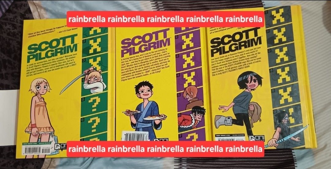 Scott Pilgrim Color Edition Comics Volumes AUTHENTIC Hard Cover (Category: Comics & Manga) located in Pasay City. Submitted by rain.brella (Listing ID 1453642667, Image 2). Description: Color edition! Price may change. Pls don't haggle; I bought them individually at a high price 😔 Priority: set taker I accept installments/down payments, but won't ship the items until payment is full. Rfs: dupes.