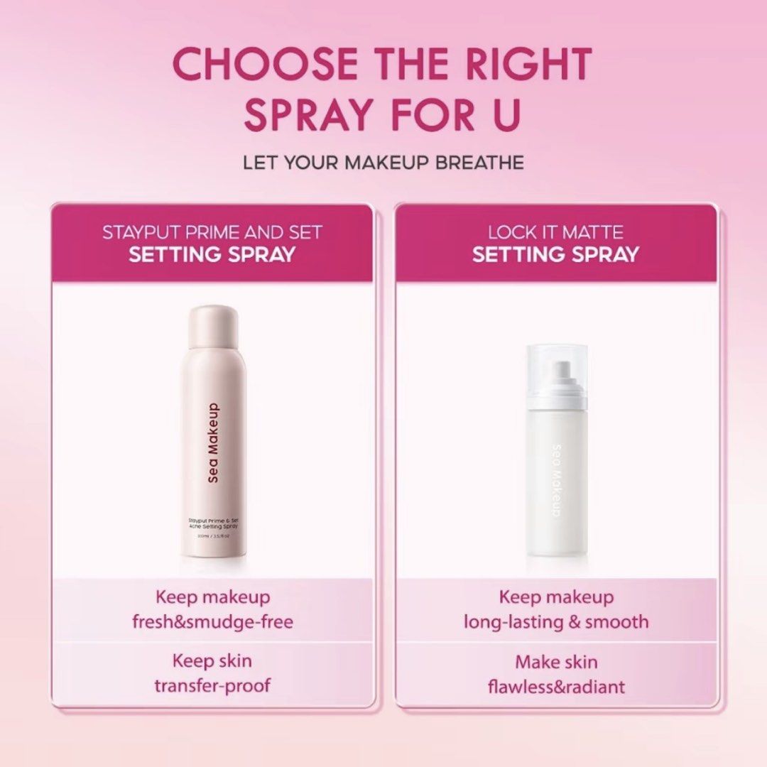 Sea Makeup Stayput Prime and Setting Spray (Category: Makeup) located in Arayat. Submitted by thezenithzone (Listing ID 1453743591, Image 3). Description: BELOW SRP MAKEUP DIRECTLY FROM SUPPLIER — not expired — no issue! — message me to pre-order.