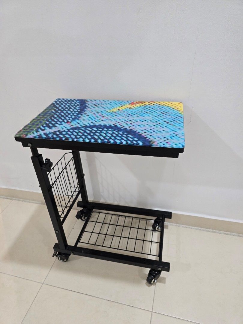 Side Table (Category: Tables & Sets) located in Singapore. Submitted by michael_0929 (Listing ID 1453811700, Image 2). Description: Acrylic Table Top with Sticker. Moving out..