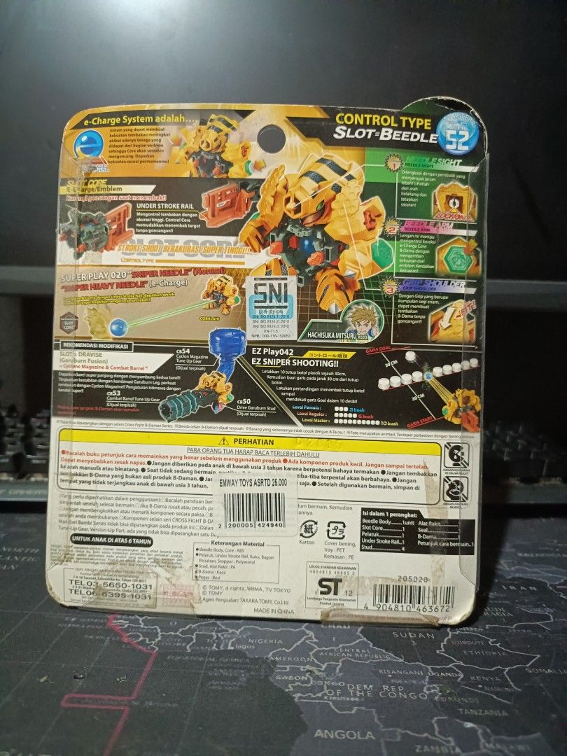 Slot Beedle | B-Daman (Category: Vintage Collectibles) located in Los Banos. Submitted by lemuel_02 (Listing ID 1453735148, Image 3). Description: Slot Beedle | B-Daman back in the box, it has an extra sticker and excellent Condition 🏷️1500 Firm 🙏 📍Los Baños, Laguna 💸Gcash 📦Jnt, Lalamove and Meetups 🫶Reason for Sale: Extra Duplicates.