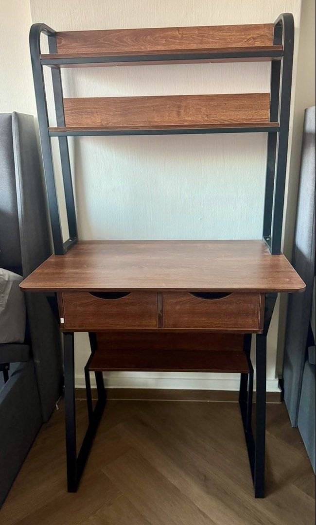 Study Table - assembly required (Category: Tables & Sets) located in Singapore. Submitted by cxmxpunk (Listing ID 1453724473, Image 1). Description: Brand new in box. 80 Cm length 50 cm width 74 cm height .