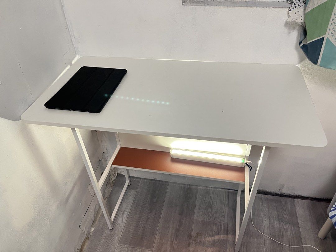 Study/Work Desk (Category: Tables & Sets) located in Mandaluyong City. Submitted by 00.drafts (Listing ID 1453741148, Image 2). Description: - 80x40x72 cm - Compact size, fits most spaces - Easy to assemble - Great for students or home office setup kaka deliver lang last Aug 2. wala pa one week nagagamit. rfs got bigger size..