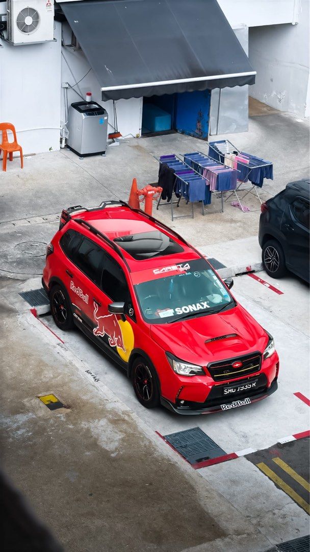 Subaru Forester 2.0i-L Sports Sunroof Auto (Category: Used Cars) located in Singapore. Submitted by silentstickiesservices (Listing ID 1453789415, Image 3). Description: DEALERS STAY AWAY. DEC 2018 SUBARU FORESTER SPORTS MODEL (XT BODYKIT) COE TILL DEC2028 - 235/55/18 GITI P10 TYRE changes in june 2026 - 18” 5x100 Rep Vorsteiner Wheels in Feb 2026 - NEW FOX CATBACK EXHAUST bought in oct 2024 - Carbon Fibre Steering Wheel nov 2024 - Ferrari red- g