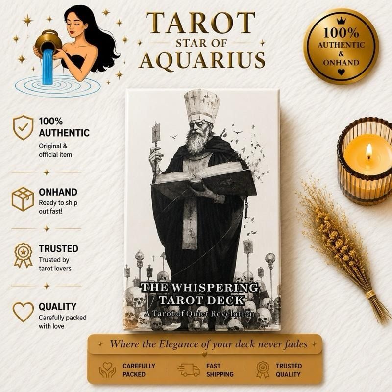 The Whispering Tarot Deck (Category: Storybooks) located in Bacoor. Submitted by tarotstarofaquarius (Listing ID 1453796746, Image 1). Description: ✨ Welcome to Our Store! ✨ Discover a curated collection of 100% Authentic Imported Tarot, Oracle & Lenormand Decks from trusted publishers and creators around the world. 💎 Why Shop With Us? ✅ 100% Authentic & Imported 📦 On Hand & Ready to Ship 🚚 Fast Shipping Nationwide 🆕 Brand New & Factory Seale