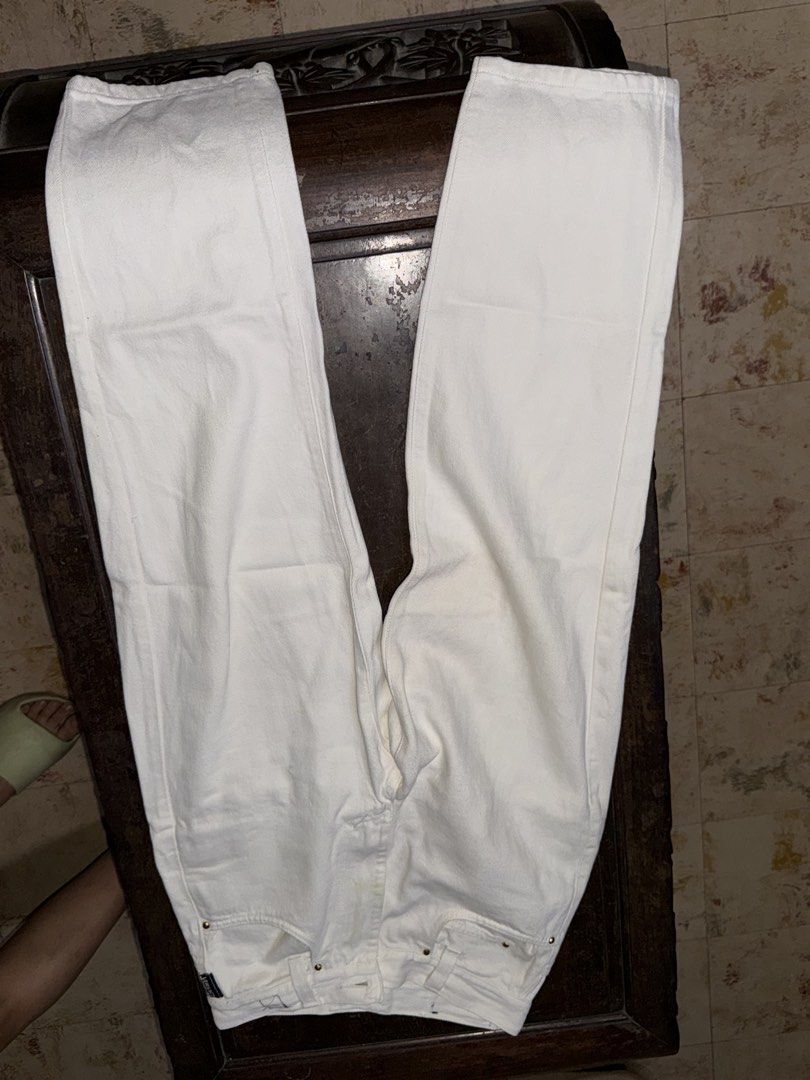 Thrifted Versace Pants (Category: Jeans) located in Manila. Submitted by afyuuu_ (Listing ID 1453785613, Image 2). Description: - fits 24-25 waistline - semi highwaist - no when worn - bought from IG .