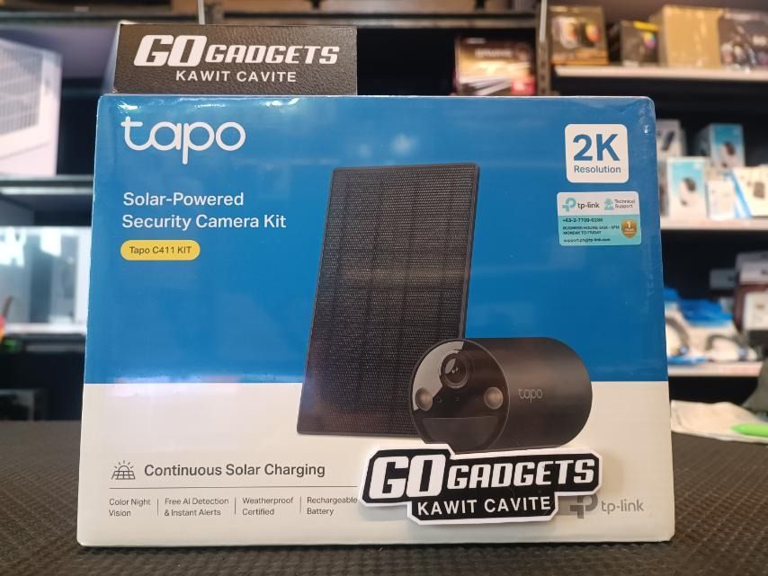 TP-Link Tapo C411 KIT 2K Solar Powered Security Camera Kit (Black) (Category: Security Systems & CCTV Cameras) located in Caloocan City. Submitted by kentsalvador31 (Listing ID 1453715315, Image 1). Description: No wires, no hassle, no extra electricity bills! Keep your property protected 24/7 with the TP-Link Tapo C411 KIT 2K Solar Powered Security Camera Kit (Black)! Features continuous solar charging, sharp 2K resolution, Color Night Vision, a