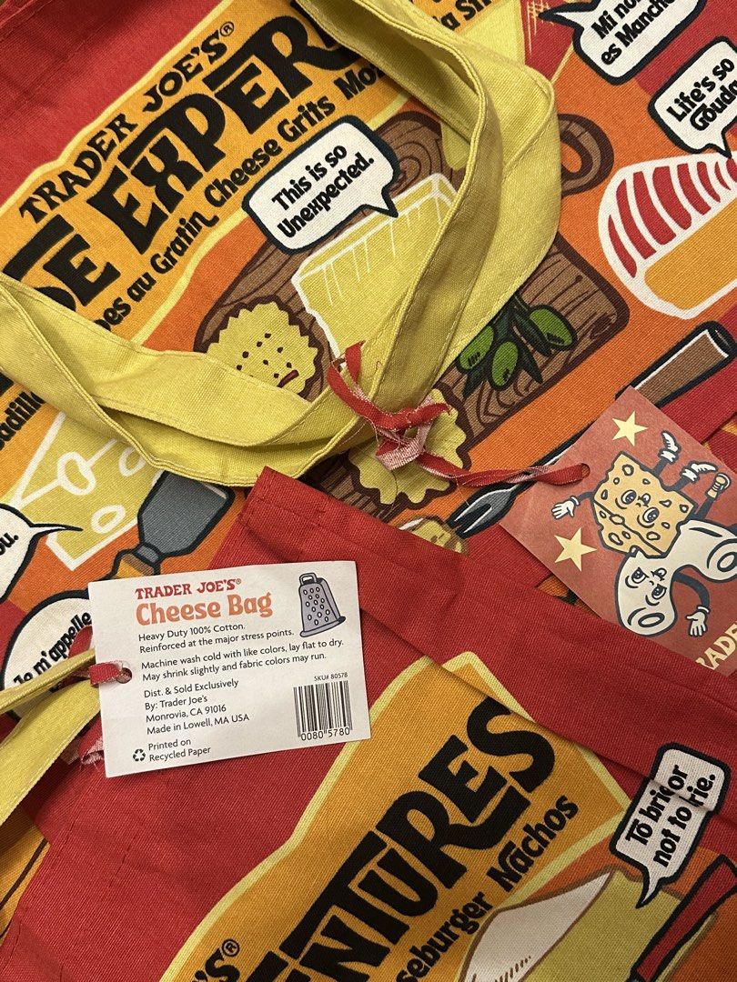 Trader Joes Cheese Bag - Limited Edition (Category: Tote Bags) located in Manila. Submitted by byaefinds (Listing ID 1453640196, Image 2). Description: Traders Joe Cheese Bag - Limited Edition ‼️SALE‼️SALE‼️SALE‼️ Fresh from US ₱600 each LAST 3 PCS 📍Bacoor Cavite.