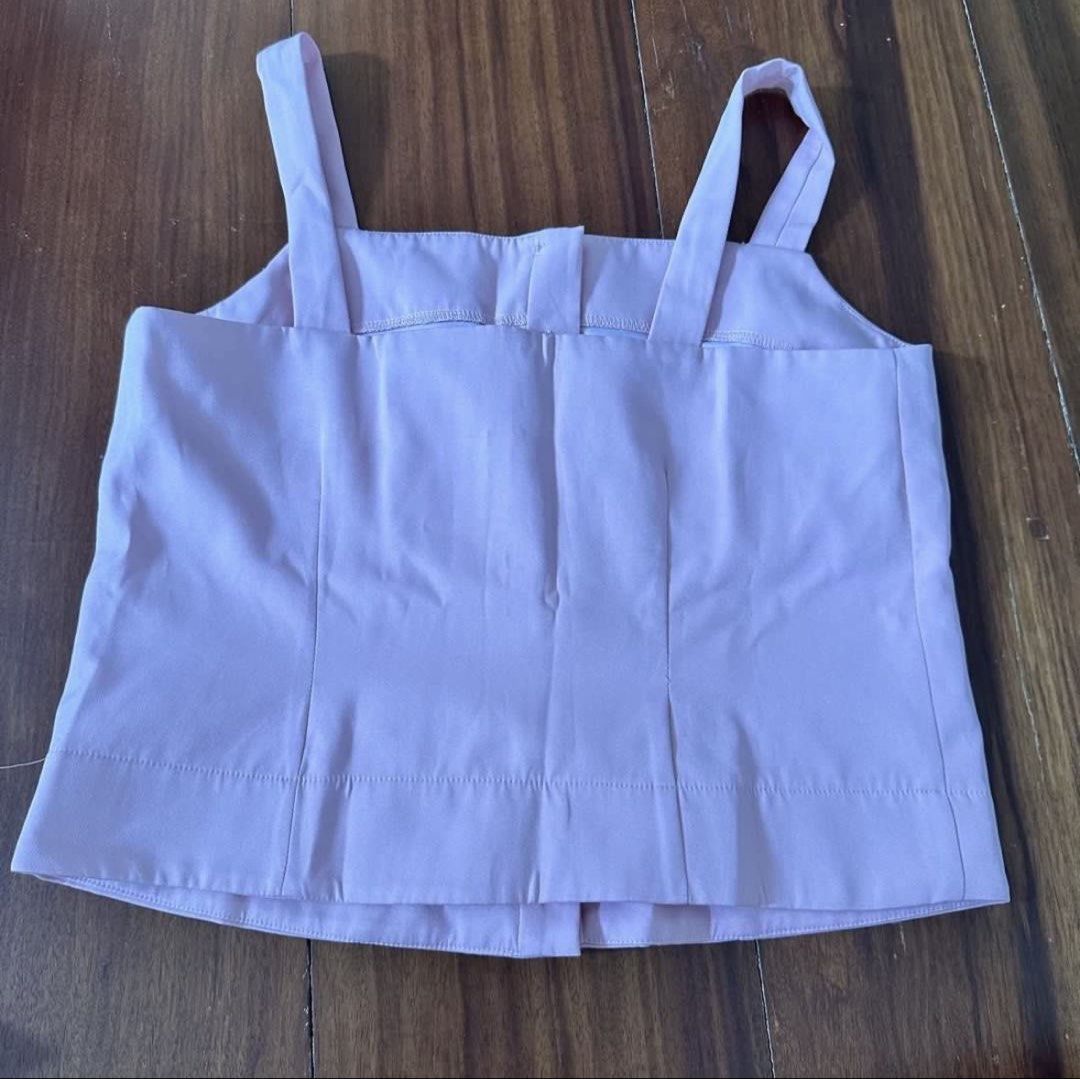 TRUE LOVE Pink Button Front Square Neck Tank Top Size S (Category: Sleeveless) located in San Juan City. Submitted by gj10_ (Listing ID 1453760506, Image 2). Description: • as good as new/ used 1-2 times only • pm for more details.