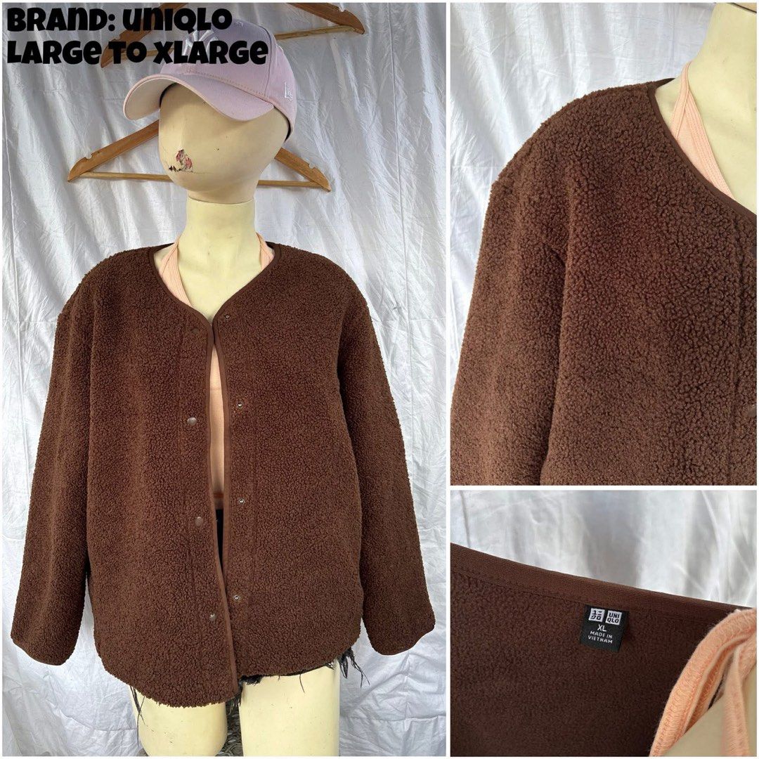 Uniqlo teddy jacket (Category: Coats, Jackets and Outerwear) located in Baguio. Submitted by murayta_baguio (Listing ID 1453650104, Image 1). Description: Uniqlo teddy jacket Large to xl.