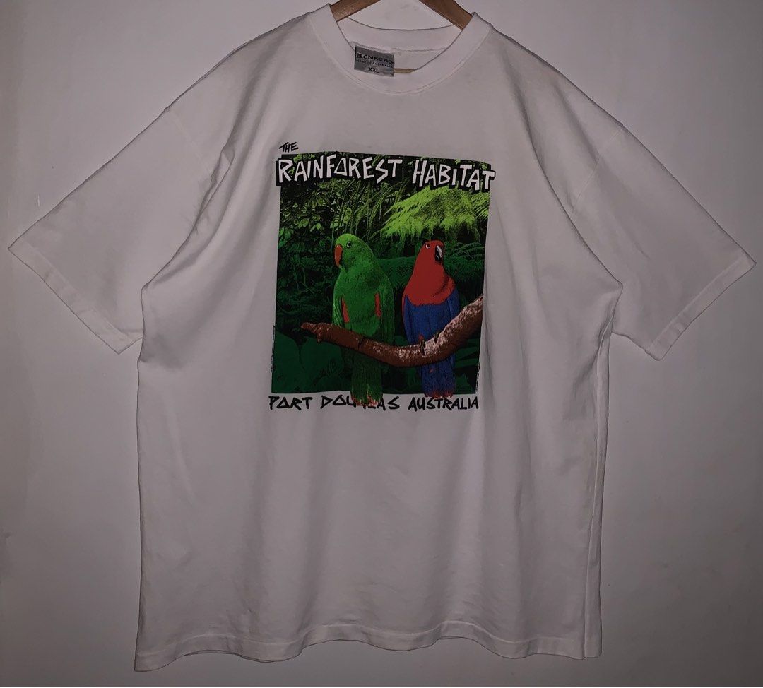 VINTAGE ART TEE FOR SALE (Category: Tshirts & Polo Shirts ) located in Angeles City. Submitted by browsetheracks (Listing ID 1453758604, Image 2). Description: FOR SALE 1994 ECLECTUS PARROTS GRAPHIC ART TEE 🦜 SIZE XL ON A RARE BONKERS TAG (24×30) *SINGLE STITCH ALL THE WAY* MADE WITH BEEFY COTTON MATERIAL IN EXCELLENT CONDITION ✓ NO ISSUE ₱1100+SHIPPING FEE DM ME FOR MORE INFO 🔌 Note: Every item is photographed accurately to showcase its actual
