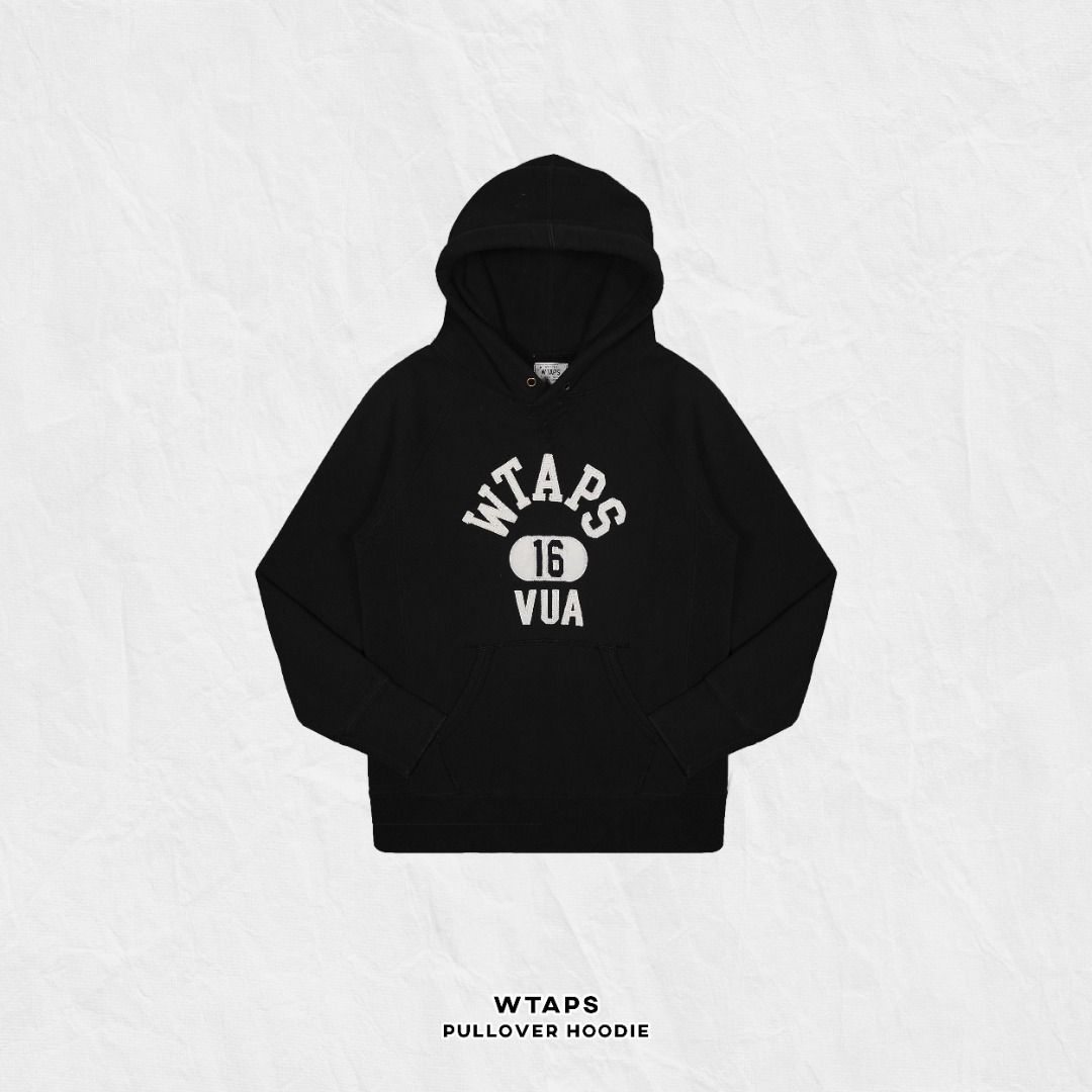 WTAPS PULLOVER HOODIE (Category: Hoodies) located in Baguio. Submitted by curatedandselected (Listing ID 1453701453, Image 1). Description: Size: small Dimes: 18W x 26L Condition: 9.5/10 Fabric: cotton.