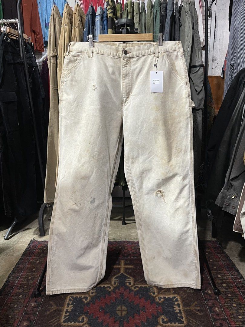 2010 Carhartt B11 Dungaree Fit (Category: Jeans) located in Baguio. Submitted by toasted.tocino (Listing ID 1453878556, Image 2). Description: Carhartt B11 Dungaree Fit in Faded (& Distressed) Brown Tagged 40 x 32 Waist: 40 Length: 44” Rise: 13.5” Thigh: 15.5” Hem: 10” *no fit pic Condition: aged. Faded & distressed as mentioned Only for the ones who admire perfect imperfections Free nationwide shipping for 3 or more purchases .
