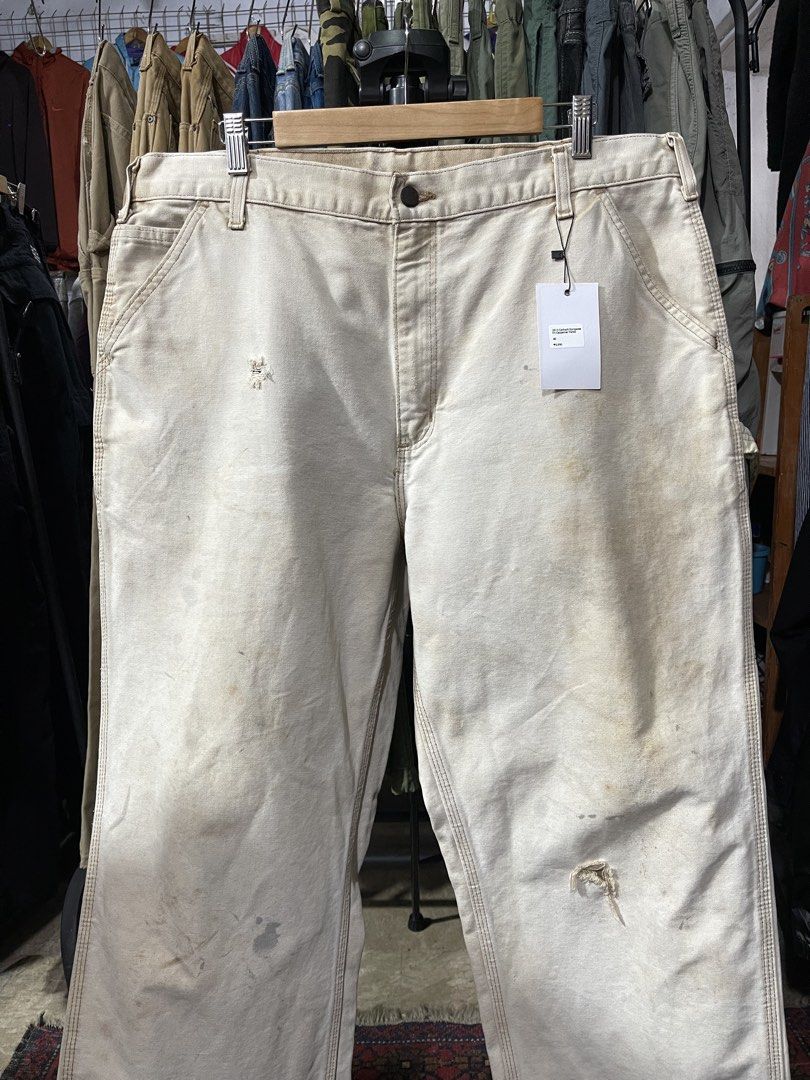 2010 Carhartt B11 Dungaree Fit (Category: Jeans) located in Baguio. Submitted by toasted.tocino (Listing ID 1453878556, Image 3). Description: Carhartt B11 Dungaree Fit in Faded (& Distressed) Brown Tagged 40 x 32 Waist: 40 Length: 44” Rise: 13.5” Thigh: 15.5” Hem: 10” *no fit pic Condition: aged. Faded & distressed as mentioned Only for the ones who admire perfect imperfections Free nationwide shipping for 3 or more purchases .