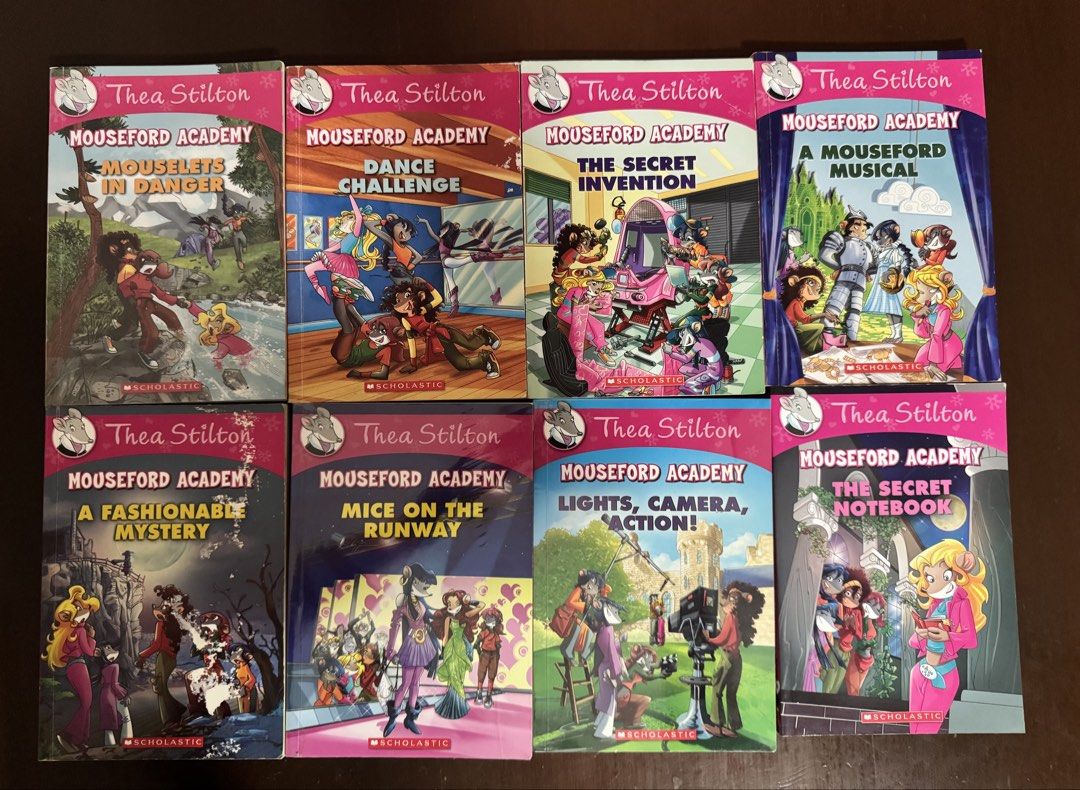8Pcs Mouseford Academy by Thea Stilton (Category: Children's Books) located in Bacoor. Submitted by phiamoneshoppe (Listing ID 1453865759, Image 1). Description: Selling as a set only Original Price per pocketbook: 359 Read once and all in good condition No missing pages All bought from National Bookstore Original Price still visible at the back See photos for volume number Buyer to shoulder shipping fee.