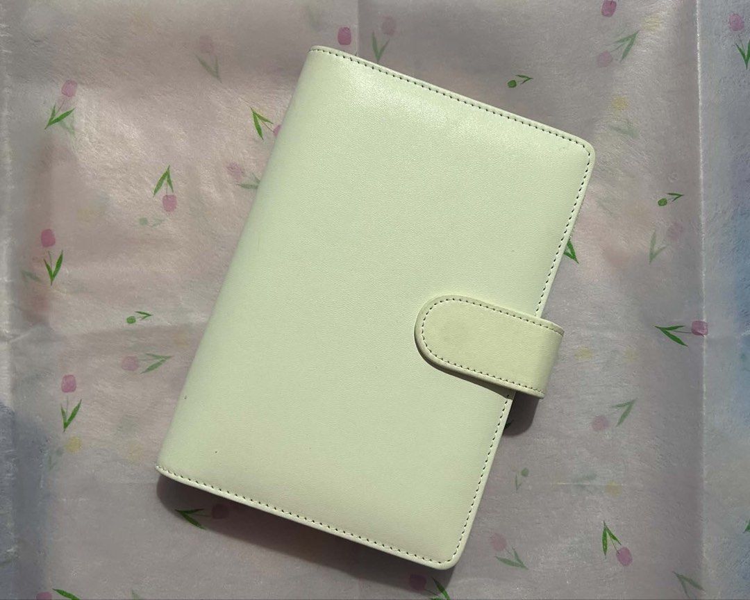 A6 6Hole White Leather Binder, Blank pages (Category: Stationery & School Supplies) located in Cavite. Submitted by apricity.aes (Listing ID 1453832629, Image 1). Description: .
