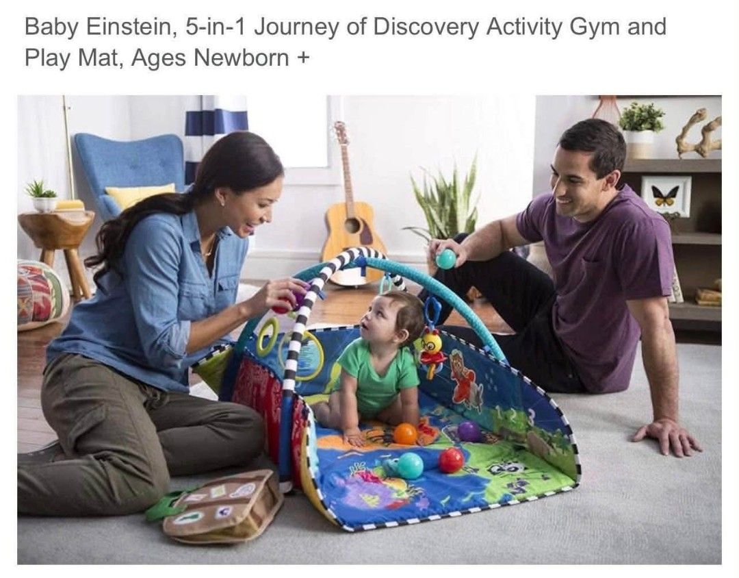 Activity mat (Category: Infant Playtime) located in Las Pinas. Submitted by glowupmamalife (Listing ID 1453887044, Image 3). Description: PASS AS BRANDNEW Baby Einstein Discovery Activity Mat Musical... Bought for 5000+ No Box na po Selling for Php 1,800 sobrang bago nito! ❤️.