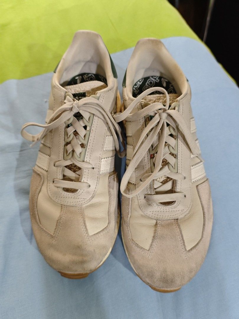 Adidas Retropy E5 size 10 Sneakers (Category: Sneakers) located in San Juan City. Submitted by monstercombi (Listing ID 1453872390, Image 2). Description: - Adidas Retropy E5 sneakers in a stylish beige and cream colorway. - size US 10 - Crafted with a premium suede and leather upper. - Features the iconic Adidas three-stripe design on the sides. - Durable gum sole with excellent tread for grip. - Comes with light grey laces. - Ideal for everyday