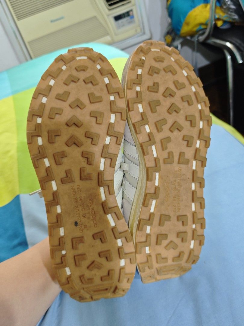 Adidas Retropy E5 size 10 Sneakers (Category: Sneakers) located in San Juan City. Submitted by monstercombi (Listing ID 1453872390, Image 3). Description: - Adidas Retropy E5 sneakers in a stylish beige and cream colorway. - size US 10 - Crafted with a premium suede and leather upper. - Features the iconic Adidas three-stripe design on the sides. - Durable gum sole with excellent tread for grip. - Comes with light grey laces. - Ideal for everyday