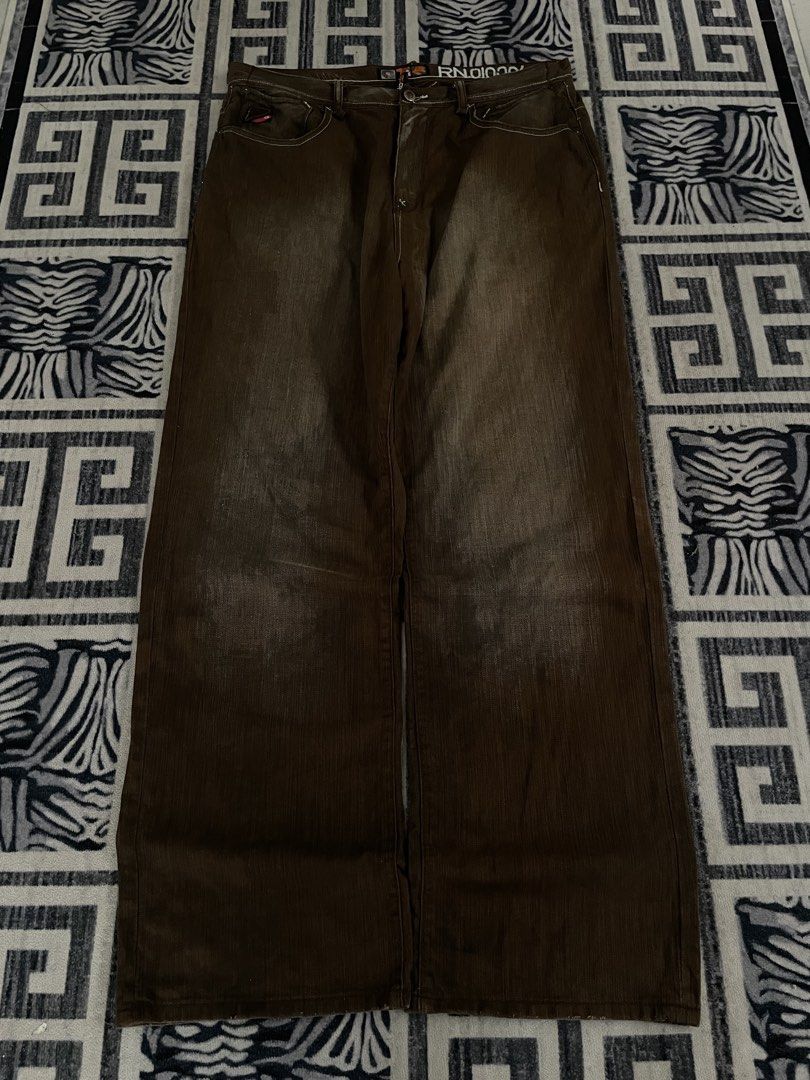 Akademiks Washed Baggy Jeans (Category: Jeans) located in Angono. Submitted by i.prayweprosper (Listing ID 1453942726, Image 1). Description: Akademiks Dimensions: 38" x 45" (WxL) 36 on tag 16" Thighs 10.5" Hem Minimal Heeldrag, Sign of Usage 9.2/10 Condition Dm offers, can do trades..