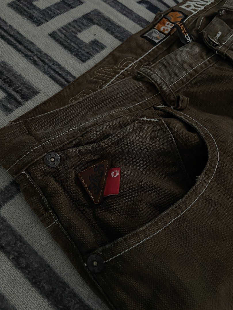 Akademiks Washed Baggy Jeans (Category: Jeans) located in Angono. Submitted by i.prayweprosper (Listing ID 1453942726, Image 3). Description: Akademiks Dimensions: 38" x 45" (WxL) 36 on tag 16" Thighs 10.5" Hem Minimal Heeldrag, Sign of Usage 9.2/10 Condition Dm offers, can do trades..
