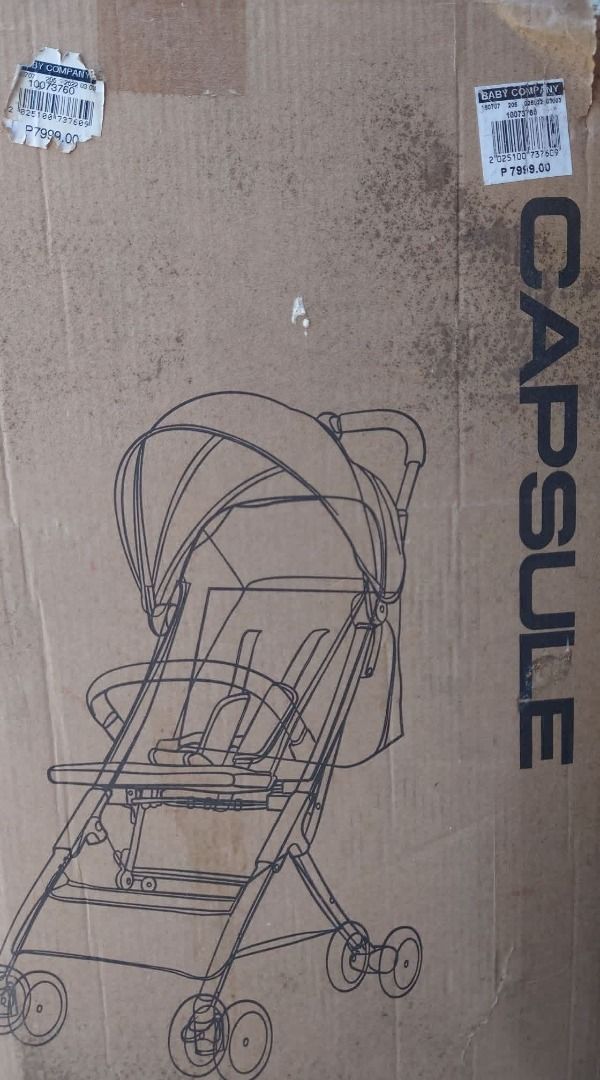 Akeeva Capsule Stroller (Category: Strollers) located in Pasig City. Submitted by redtravella (Listing ID 1453893918, Image 2). Description: - Akeeva Capsule Stroller - Lightweight and compact design - Easy to fold and carry, perfect for travel or everyday use - Features a canopy and safety harness - Original retail price: P7999.00.