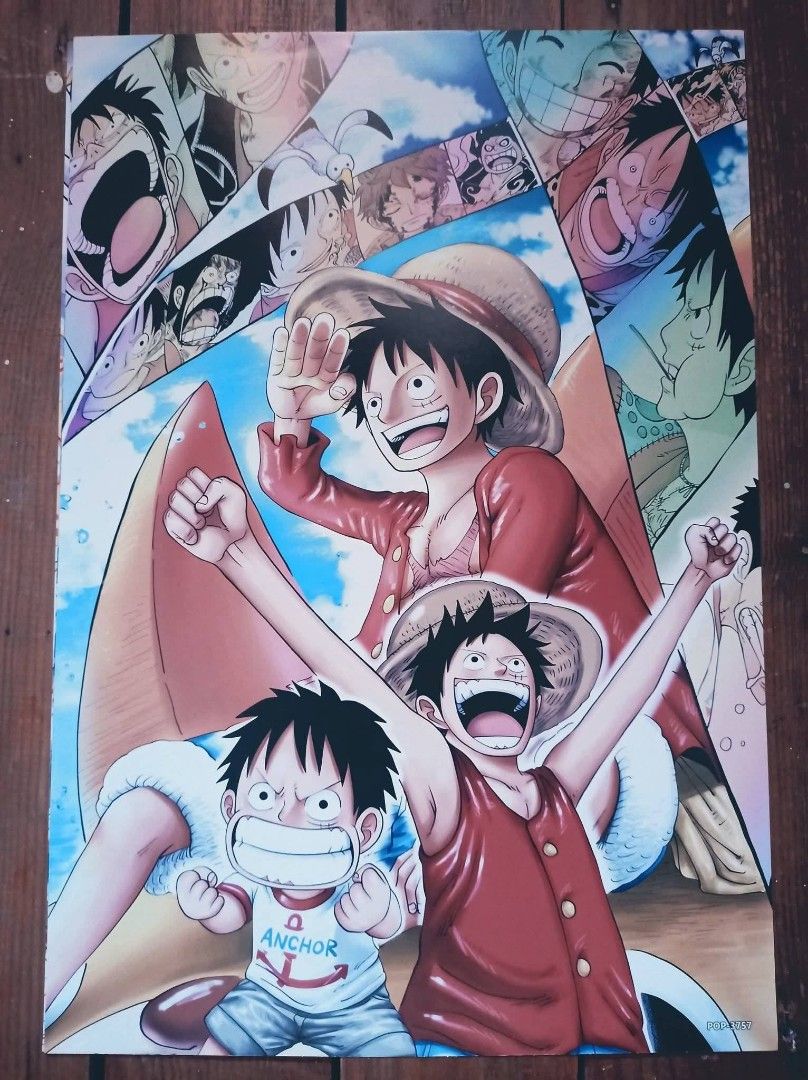 Animé Posters Monkey D' Luffy (Category: Art & Prints) located in Taguig. Submitted by t.o.t.g.a (Listing ID 1453834945, Image 2). Description: Animé Posters Monkey D' Luffy P20 each Size : Length 11" x Width 17" 💯 High Quality Paper 💯 High Quality Poster Loc : Upper Bicutan, Taguig Pin 📌 : Blk 88 D'Toppers Café Kayo po magbo-book ng rider ninyo for pick up then after ma check nung rider ninyo ang items, dun pa lang po kayo magse send ng payme