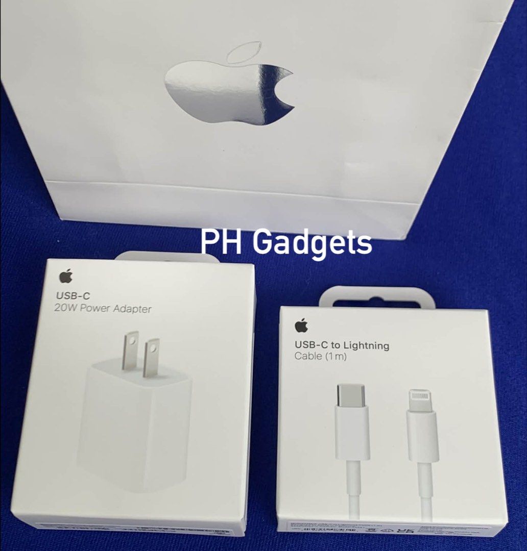 Apple Original 20W iPhone Charger & Original USB-C to Lightning Cable (Category: Chargers & Cables) located in San Juan City. Submitted by ph_gadgets_hub (Listing ID 1453845207, Image 3). Description: SALE‼️ ₱800 (set) Original Apple 20W USB-C Power Adapter with Original USB-C to lightning Cable w/serial number (meron 2 gold pin ang dulo ng cable) 🚀❤️ Also Available: ✨ ✨ ₱500 Original usb-c to lightning cable cord (1 ₱500 Original usb to lightni