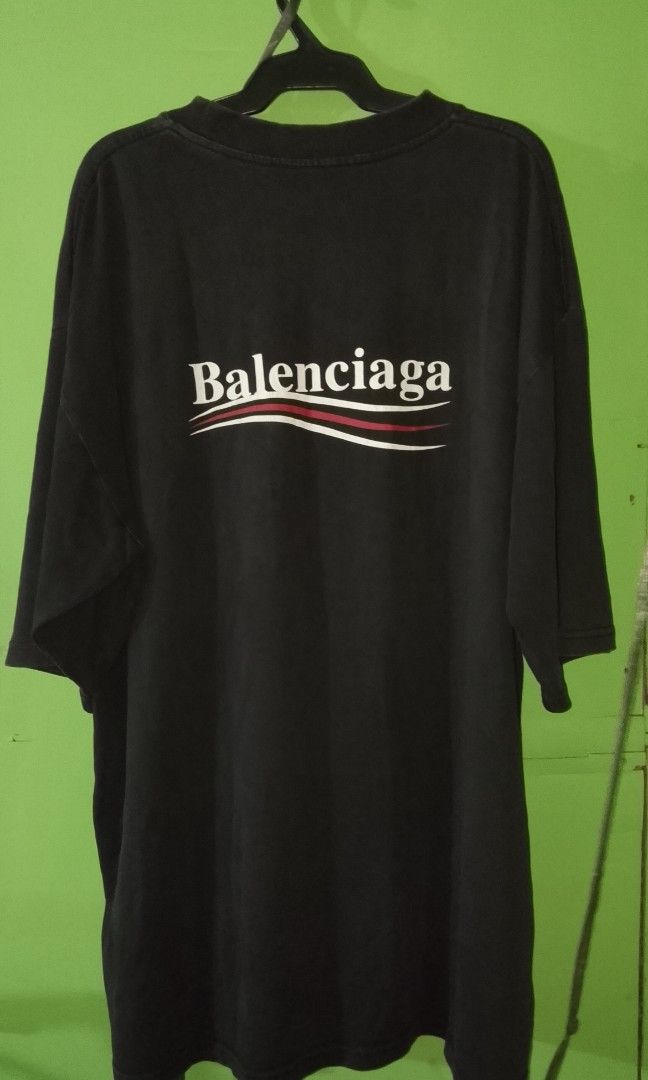 Balenciaga political (Category: Formal Shirts) located in Cavite. Submitted by thrifteditem9_ (Listing ID 1453829769, Image 2). Description: ACID WASH 9/10 CR GREAT CONDITION SIZE MEDIUM/ MINIMAL HAIRLINE 30 LENGHT 24 WIDTH.