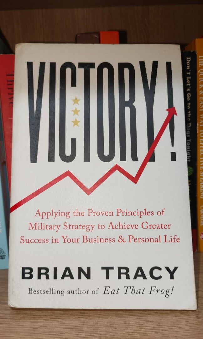 Brian Tracy – Victory | Paperback | Personal Development (Category: Storybooks) located in Pasig City. Submitted by bookbeeph (Listing ID 1453998861, Image 1). Description: ✨ Condition: • Never read • Lightly used condition • Clean pages with no markings or highlights • Minor tear on the cover (see photos) • Overall in excellent reading condition 💛 Why buy this? A practical guide to achieving success in business, leadership, and personal growth 
