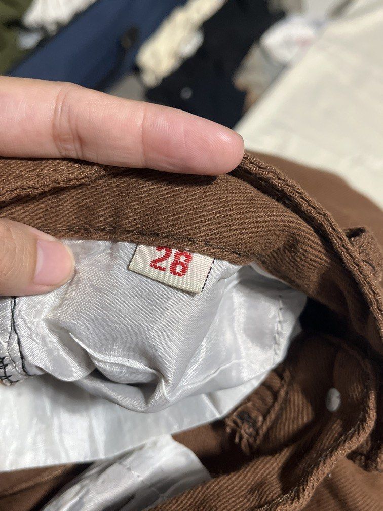 BROWN AND CREAM PANTS (Category: Jeans) located in Bulacan. Submitted by yangg___ (Listing ID 1453985745, Image 2). Description: Both 199.