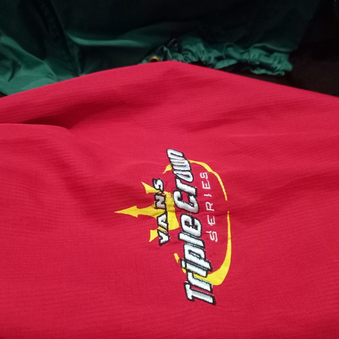 Bundle (Category: Coats, Jackets and Outerwear) located in Manila. Submitted by nash0724 (Listing ID 1453967850, Image 3). Description: FS: 100% AUTHENTIC VINTAGE 90s GRAILS BUNDLE 🔥🔥 LEGIT PAIRS ONLY. NO FAKES. NO REPRO. MONEY BACK GUARANTEE IF PROVEN FAKE. ═══════════ ITEM 1: AUTHENTIC VANS TRIPLE CROWN SERIES ANORAK ═══════════ - 100% AUTHENTIC VANS - NOT THRIFTED REPRO - Color: Red with Black lining - Size: XL 66 on tag - Condition: 9/10 - 