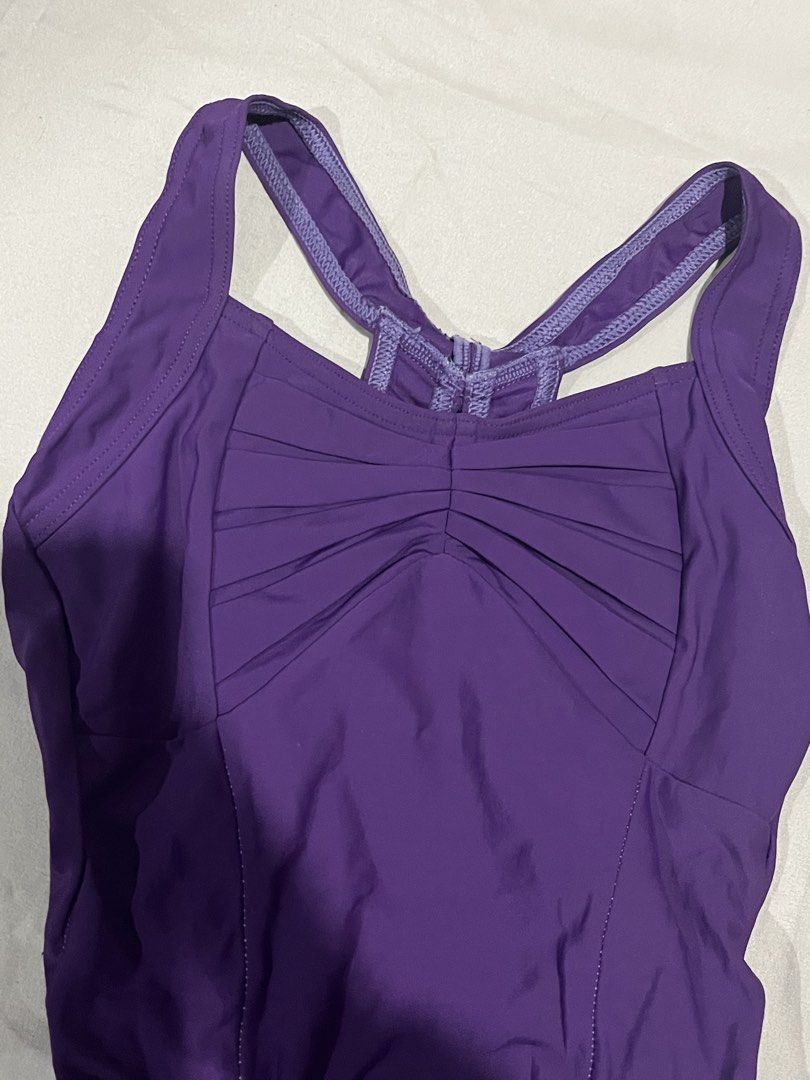 Capezio Purple Ruched Leotard (Category: Activewear) located in Manila. Submitted by ceeejdec (Listing ID 1453929372, Image 2). Description: - Vibrant purple leotard - Flattering ruched front detail - Stylish racerback with back cutout .