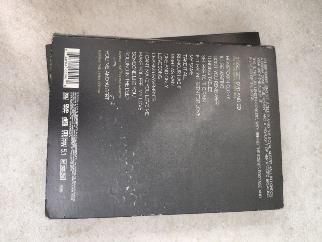 Cd+dvd Adele (Category: CDs & DVDs) located in Singapore. Submitted by lovecollection (Listing ID 1453847250, Image 2). Description: .