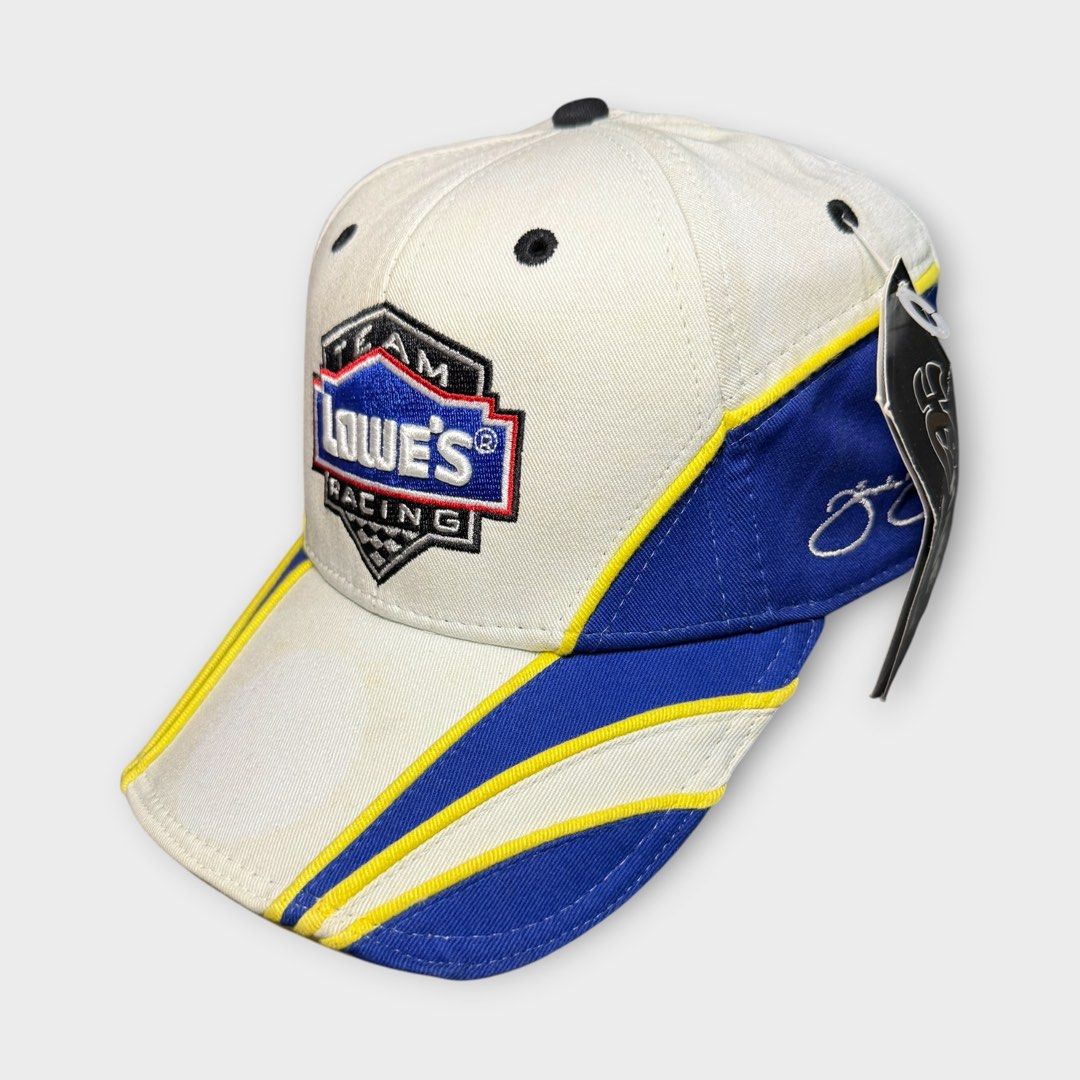Chase Authentics - Jimmy Johnson Team Lowe's Racing Cap (Category: Caps & Hats) located in Los Banos. Submitted by declutterking (Listing ID 1453990017, Image 1). Description: One size • adjustable velcro strap • embroidered graphics • stains due to storage Brand new with tags Authentic.