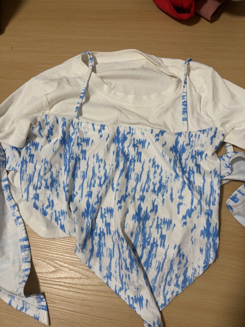 Clothes Bundle (Category: Shirts) located in Singapore. Submitted by mdnelyy (Listing ID 1453930772, Image 7). Description: fits Size S, adult ribbed shirts & cropped t-shirts. Include 2 kids ribbed tops size for - 156cm to 164cm. 13-14 yr old total 10 pcs for $6..