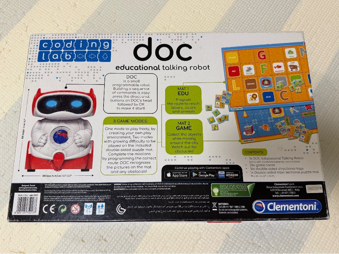 Coding Lab doc educational talking robot （分類：益智學習玩具）位於 Hong Kong。 由 play4life 提交（商品編號 1453958273，圖片 2）。簡介： 全套齊。