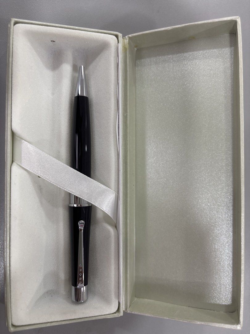 Cross Ballpoint Pen Black (Category: Stationery & School Supplies) located in Manila. Submitted by eunite1025 (Listing ID 1453844281, Image 2). Description: - Brand: Cross - This is a Cross Calais ballpoint pen in black lacquer with chrome-plated appointments. - The pen features a swivel-action propel/repel mechanism and comes packaged in a gift box. - It uses oil-based ink designed to flow smoothly, making it suitable for official documents. - T