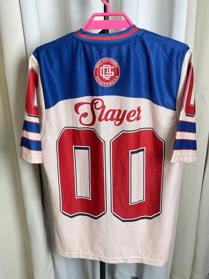 DGT (SLAYER) Football Jersey (Category: Tshirts & Polo Shirts ) located in Taytay. Submitted by sinag143 (Listing ID 1453852005, Image 2). Description: SIZE: LARGE W:22 L:30.