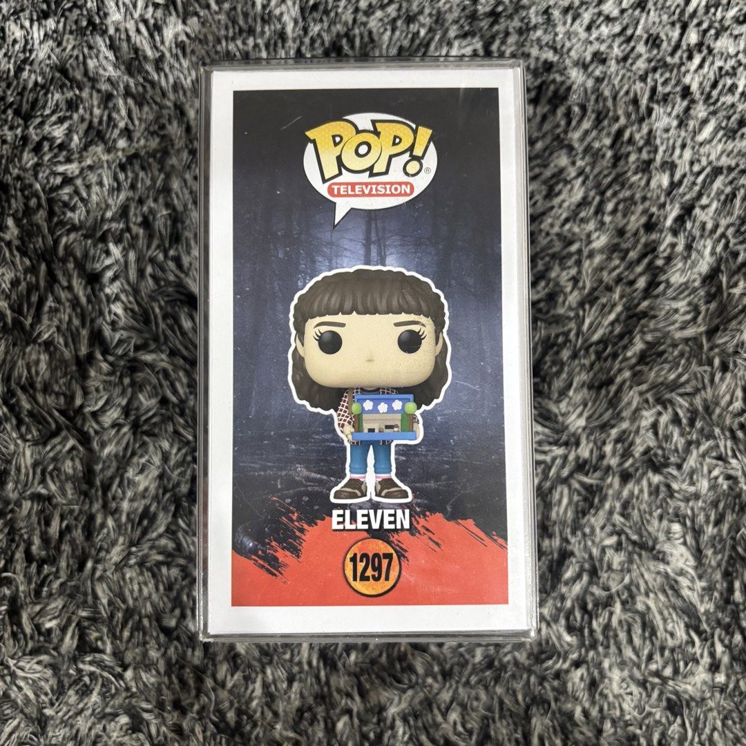 Eleven Stranger Things Funko Pop 1297 (Category: Figurines & Statues) located in Pasig City. Submitted by dr1zzy (Listing ID 1453855099, Image 3). Description: - Funko Pop Figure: Eleven from Stranger Things - Condition: 10/10 with free protector .