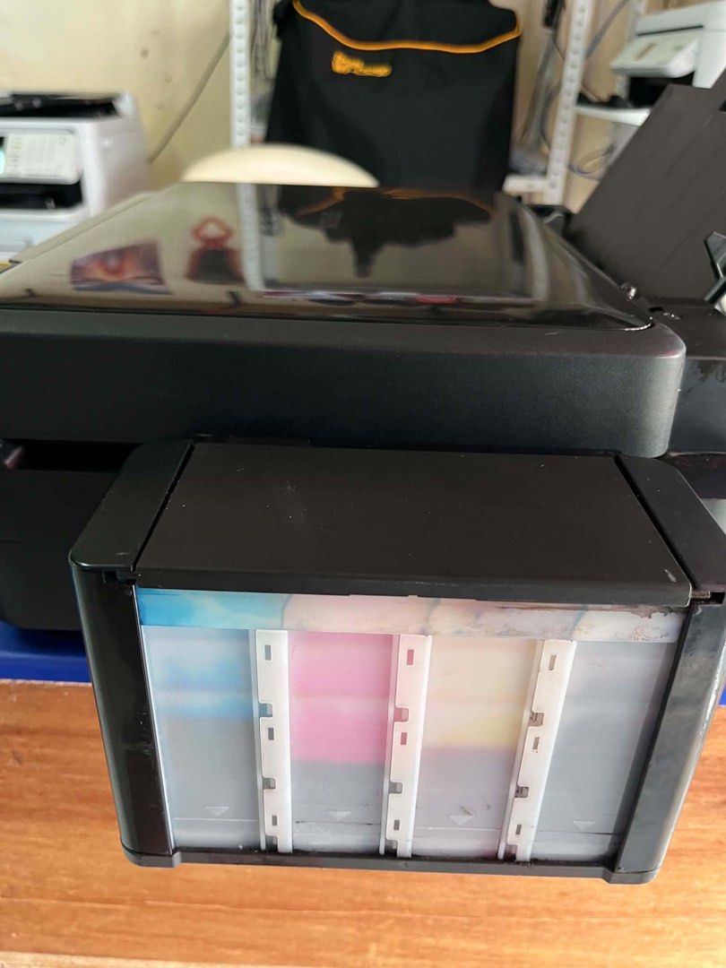 EPSON L360 3IN1 PRINTER (Category: Printers, Scanners & Copiers) located in Malolos. Submitted by swatchandslayph (Listing ID 1453865834, Image 3). Description: EPSON L360 3IN1 PRINTER ‎ 3,800 ONLY! ‎ ‎Print ‎Scan ‎Xerox ‎Ready to use No backtray ‎with original ink inside ‎with USB cord & power cord ‎with 3 months service warranty Paki dala na po yung laptop if ever pick up, mayroon na pong free installation nung driver ‎ ‎Can Pick Up, Deliver, o
