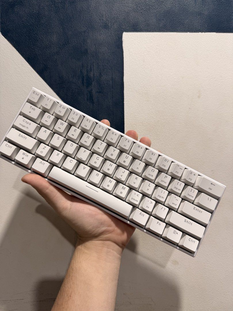 Fantech MAXFIT61 Mechanical Keyboard White (Category: Computer Keyboard) located in Manila. Submitted by penales.ico (Listing ID 1453905580, Image 1). Description: - MAXFIT61 KEYBOARD RED SWITCHES ( SOFT AND LINEAR ) HOTSWAPPABLE SWITCHES REMOVABLE USB TYPE-C USED 2-3 TIMES PALANG BASICALLY BRANDNEW SRP IS 2.2K RFS : NOT FOR ME OPEN FOR SWAP UNDER WARRANTY PA COMES WITH BOX, KEYCAP PULLER, SWITCH PULLER.