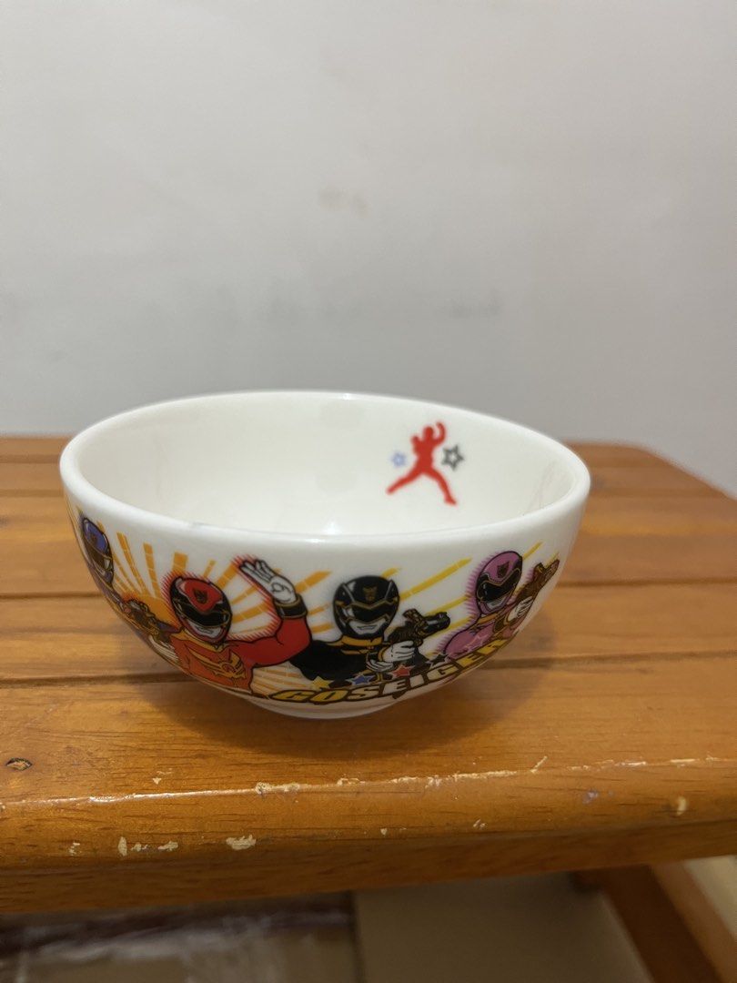 Goseiger Power Rangers Ceramic Bowl—(302) (Category: Dinnerware & Cutlery) located in Taguig. Submitted by minmin_parker (Listing ID 1453944886, Image 3). Description: - Cute Goseiger bowl featuring Power Rangers characters. - Features a cool robot design on the other side. - Made of durable ceramic material. - Microwave and dishwasher safe for convenience. - Ideal gift for kids or any Power Rangers enthusiast..