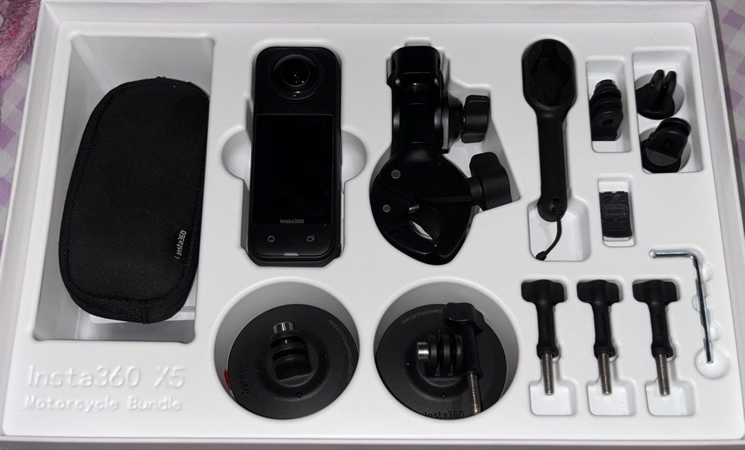 Insta360 X5 360° Waterproof Action Camera with 8K Resolution and Superior Low Light - Motorcycle Bundle (Category: Cameras) located in Manila. Submitted by nyamiii (Listing ID 1453978413, Image 1). Description: Insta360 X5 360° Waterproof Action Camera with 8K Resolution and Superior Low Light - no longer needed - orig price: 37k - Includes protective case - Includes two (2) camera lens protectors.
