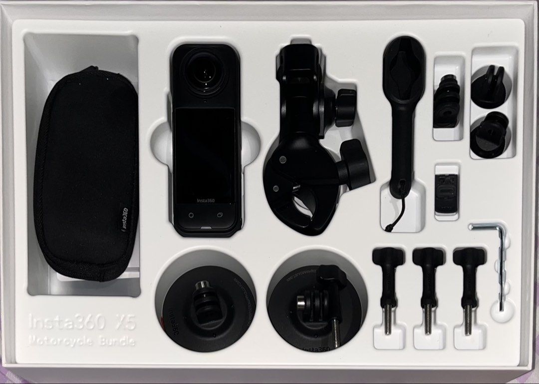 Insta360 X5 360° Waterproof Action Camera with 8K Resolution and Superior Low Light - Motorcycle Bundle (Category: Cameras) located in Manila. Submitted by nyamiii (Listing ID 1453978413, Image 2). Description: Insta360 X5 360° Waterproof Action Camera with 8K Resolution and Superior Low Light - no longer needed - orig price: 37k - Includes protective case - Includes two (2) camera lens protectors.